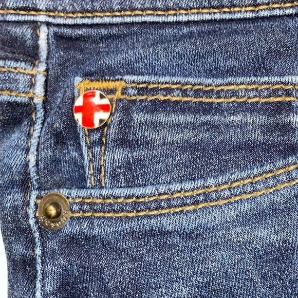 HUDSON JEANS KRISTA SUPER SKINNY JEANS NORDSTROM LUXURY BRAND DARK WASH WHISKER - Picture 10 of 13